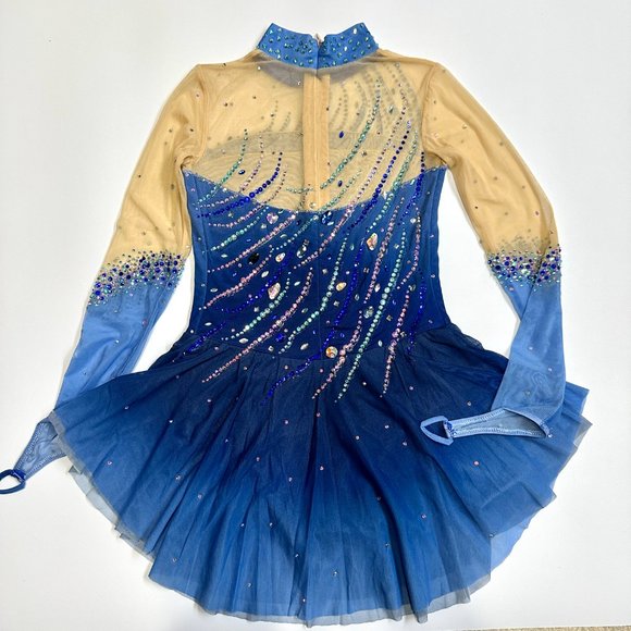 COPY - New Figure Skating Dress Size 10 (5~8T) with Hair Scrunchie (120~130cm) - Picture 4 of 8